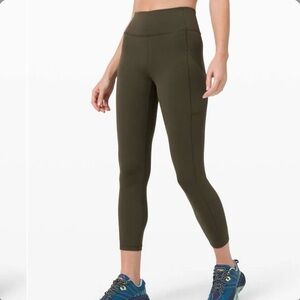 Lululemon Invigorate High-Rise Tight 25" Dark Olive